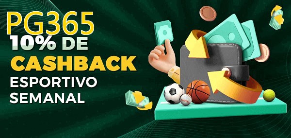 10% de bônus de cashback na PG365